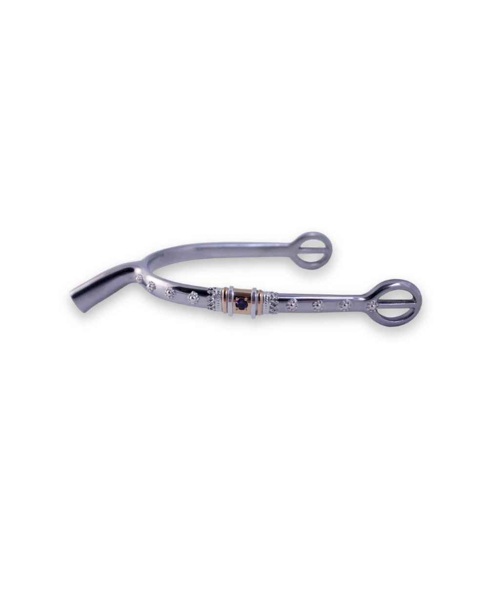 Gold Band Spur with Flower Dots