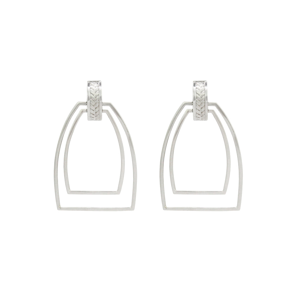 Silver Stirrup Earrings