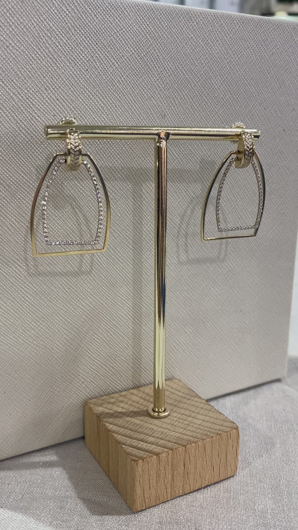 Large SS and Brass Stirrup Earrings deals