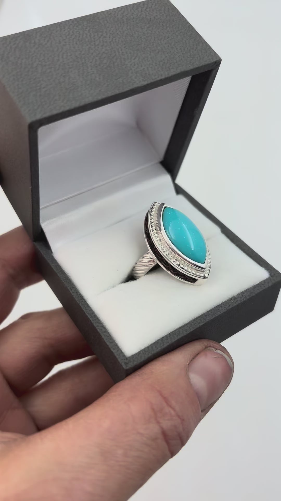 
                  
                    Load and play video in Gallery viewer, Horse Hair Marquise Pendant
                  
                