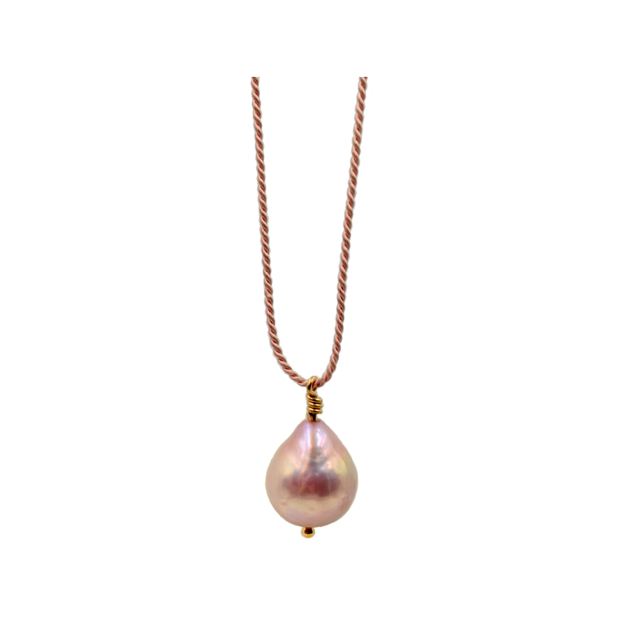 
                  
                    Pink Baroque Pearl Necklace
                  
                